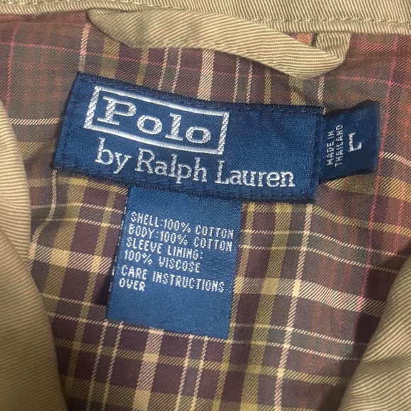 Polo Ralph Lauren Jacket Men's Brown Full Zip Pony Vintage 90s L - Picture 9 of 9